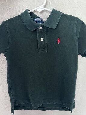 Ralph Lauren Dark Green Polo with Red Pony Embroidery
